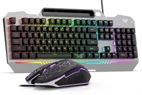 ست کیبورد و ماوس گیمینگ آئولا مدل T102 با نور RGB