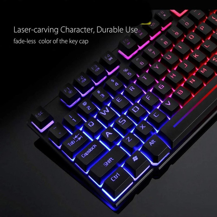 ست ماوس و کیبورد گیمینگ لایمید مدل GTX300 با نورپردازی RGB